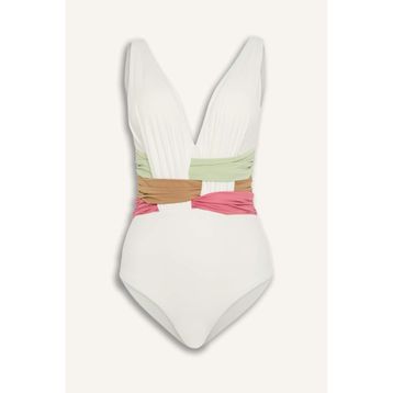 DeFacto H8836AX26HS Lilyrose Regular Fit Beyaz Kadın Mayo