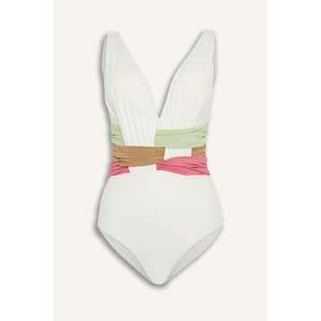 DeFacto H8836AX26HS Lilyrose Regular Fit Beyaz Kadın Mayo