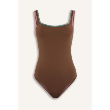 DeFacto H8836AX26HS Lilyrose Regular Fit Kahve Kadın Mayo