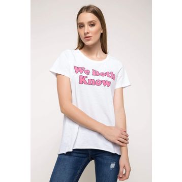Defacto J3613AZ18HSWT34 Baskılı Kadın T-Shirt