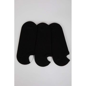 DeFacto K4595AZNS BK23 Pamuklu 3'lü Erkek Sneaker Çorabı