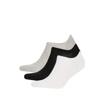 DeFacto K4595AZNS KR1 Pamuklu 3'lü Erkek Sneaker Çorabı