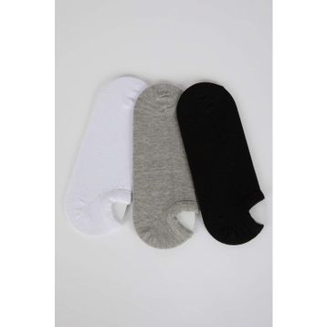 DeFacto K4595AZNS KR1 Pamuklu 3'lü Erkek Sneaker Çorabı