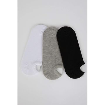 DeFacto K4595AZNS KR1 Pamuklu 3'lü Erkek Sneaker Çorabı