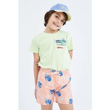 DeFacto K8714A619SMYL68 Renkli Erkek Çocuk Deniz Şortu