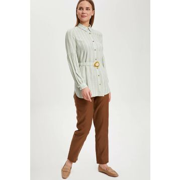 DeFacto K9177AZ19SPAR140 Kemerli Relax Fit Kadın Pantolon
