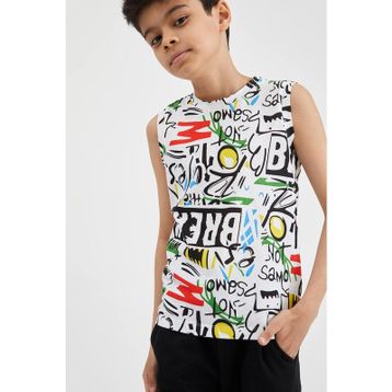DeFacto K9866A6.19SM.IN75 Siyah Desenli Erkek Çocuk Atlet