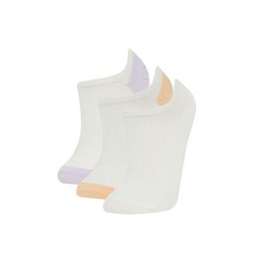 DeFacto Kadın 3lü Pamuklu Sneaker Çorap