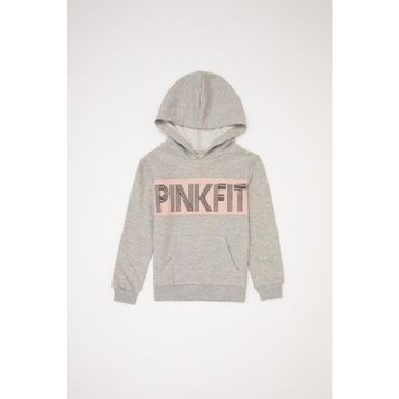 DeFacto L1770A619AUYL377 Relax Fit Kapüşonlu Yazı Baskılı Kız Çocuk Sweatshirt