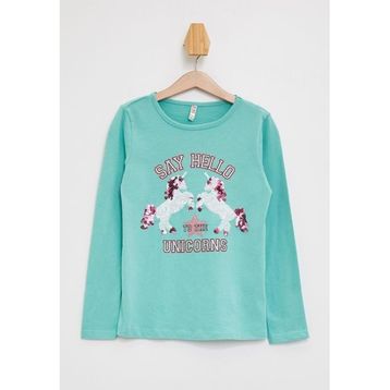 Defacto L3347AZ.19SM.YL84 Sarı Kapüşonlu Sırtı Baskılı Uzun Kollu Kadın Sweatshirt