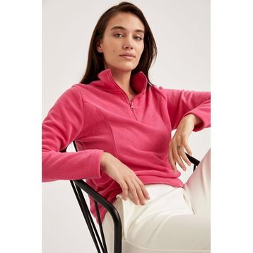 DeFacto L3355AZ19SPYL276 Fermuarlı Dik Yaka Kadın Sweatshirt