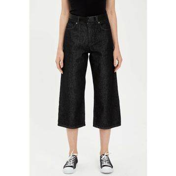 Defacto L5024AZ.19HS.BK2 Siyah Cropped Wide Leg Kadın Pantolon