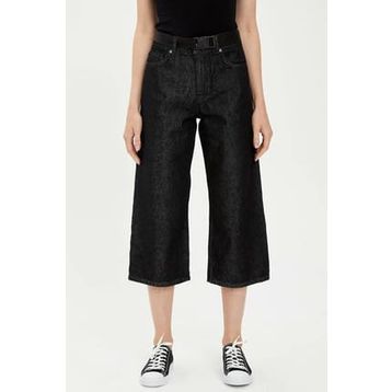 Defacto L5024AZ.19HS.BK2 Siyah Cropped Wide Leg Kadın Pantolon
