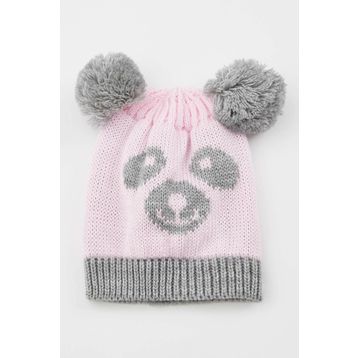 DeFacto L7775A219WNPN2 Pembe Ponponlu Kız Bebek Bere
