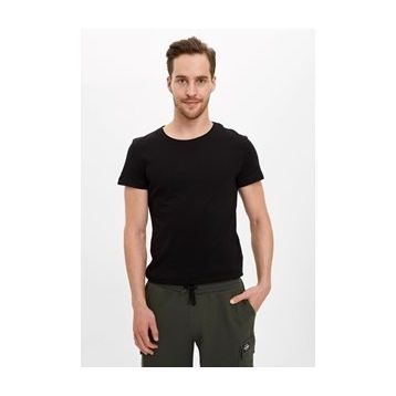 DeFacto M4789AZ21SP Whıte Basic Slim Fit Bisiklet Yaka Pamuklu Erkek T-shirt