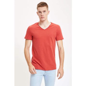 DeFacto M4791AZ20SP Slim Fit V Yaka Basic Kısa Kollu Tişört