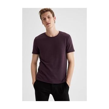 DeFacto M6608AZ21SP Siyah Slim Fit Bisiklet Yaka Kısa Kollu Basic Erkek T-shirt