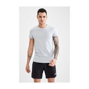 DeFacto M6608AZ21SP Siyah Slim Fit Bisiklet Yaka Kısa Kollu Basic Erkek T-shirt