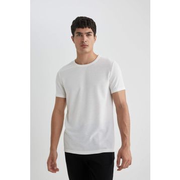 DeFacto M6608AZ/ER105 Ekru Erkek T-shirt