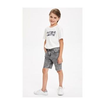 DeFacto M9583A620SMBK47 Slim Fit Jean Erkek Çocuk Şort