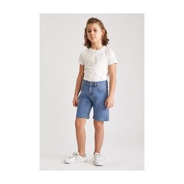 DeFacto M9583A620SMBK47 Slim Fit Jean Erkek Çocuk Şort