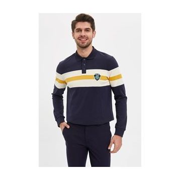 DeFacto N2479AZ20SPNV71 Polo Yaka Regular Fit Erkek Sweatshirt