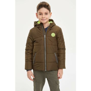 DeFacto N2657A6.19CW.KH276 Kahverengi Kapitoneli Basic Kapüşonlu Erkek Çocuk Mont