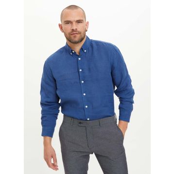 DeFacto N6547AZ.20SM.BG634 Bej Keten Uzun Kollu Regular Fit Erkek Gömlek