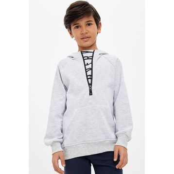 DeFacto N9296A619CWBK27 Fermuarlı Kapüşonlu Erkek Çocuk Sweatshirt