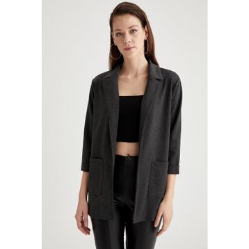 DeFacto R0588AZ20SPBK27 Siyah Relax Fit Blazer Kadın Ceket