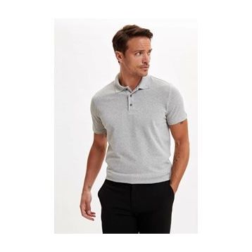DeFacto R3439AZ.20SM.BG448 Bej Polo Yaka Kısa Kollu Regular Fit Erkek T-Shirt