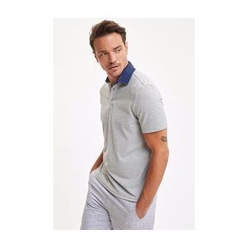 DeFacto R3439AZ.20SM.BG448 Bej Polo Yaka Kısa Kollu Regular Fit Erkek T-Shirt