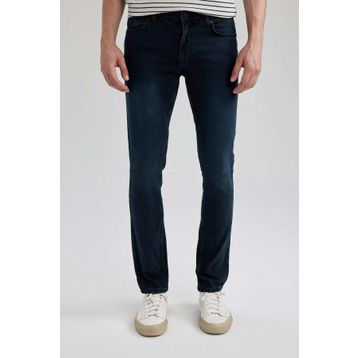DeFacto R8791AZ23AU NM83 Pedro Slim Fit Dar Kalıp Normal Bel Dar Paça Erkek Jean Pantolon