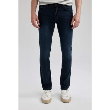 DeFacto R8791AZ23AU NM83 Pedro Slim Fit Dar Kalıp Normal Bel Dar Paça Erkek Jean Pantolon