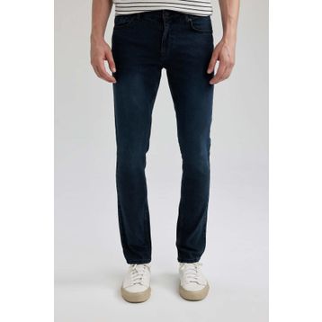 DeFacto R8791AZ23AU NM83 Pedro Slim Fit Dar Kalıp Normal Bel Dar Paça Erkek Jean Pantolon