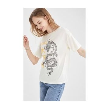DeFacto Regular Fit Baskılı Tişört U7062AZ21SP