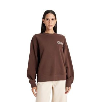 DeFacto Relax Bordo Fit Bisiklet Yaka Baskılı Kalın Kadın Sweatshirt