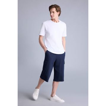 DeFacto T4693AZ26SM Lacivert-NV241 Erkek Relax Fit Sweatshirt Kumaşı Uzun Şort