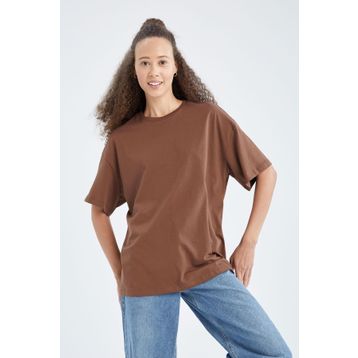 DeFacto V4136AZ22SP Oversize Fit Pamuklu Kısa Kollu Basic Tişört