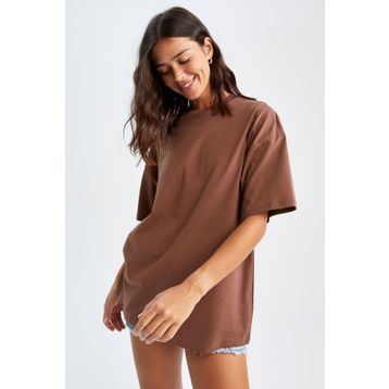 DeFacto V4136AZ22SP Oversize Fit Pamuklu Kısa Kollu Basic Tişört
