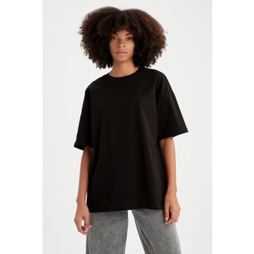 DeFacto V4136AZ22SP Oversize Fit Pamuklu Kısa Kollu Basic Tişört