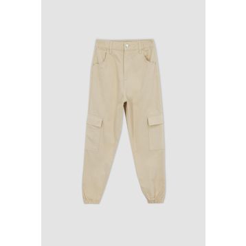 DeFacto W8036AZ23SP Kadın Coool Kargo Jogger Gabardin Normal Bel Pantolon