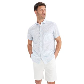 DeFacto X2054AZ22SM Regular Fit Desenli Kısa Kollu Gömlek
