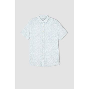 DeFacto X2054AZ22SM Regular Fit Desenli Kısa Kollu Gömlek