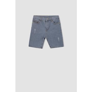 DeFacto X5150A622HS Mavi Erkek Çocuk Jean Bermuda Şort