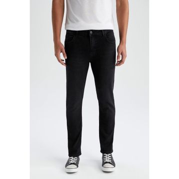 DeFacto Y4619AZ23SP NM40 Siyah Sergio Regular Fit Normal Kalıp Normal Bel Boru Paça Jean Erkek Pantolon