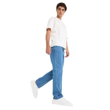 DeFacto Y4619AZ23SP NM40 Siyah Sergio Regular Fit Normal Kalıp Normal Bel Boru Paça Jean Erkek Pantolon