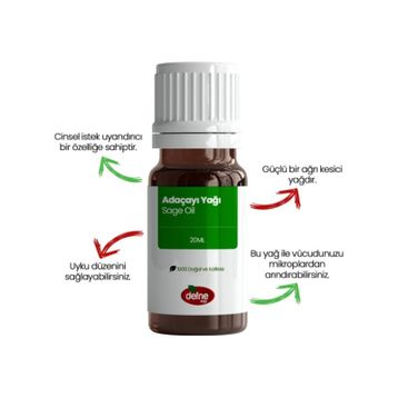 Defne Doğa 20 ml Adaçayı Acı Elma Yağı