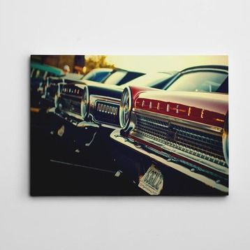 Dekolata Arabalar Retro 30x40 cm Kanvas Tablo