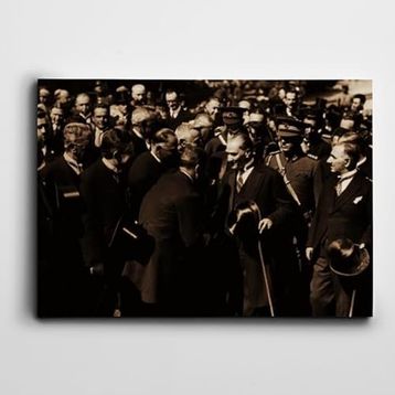 Dekolata Atatürk İzmir'de 1928 85x120 cm Kanvas Tablo